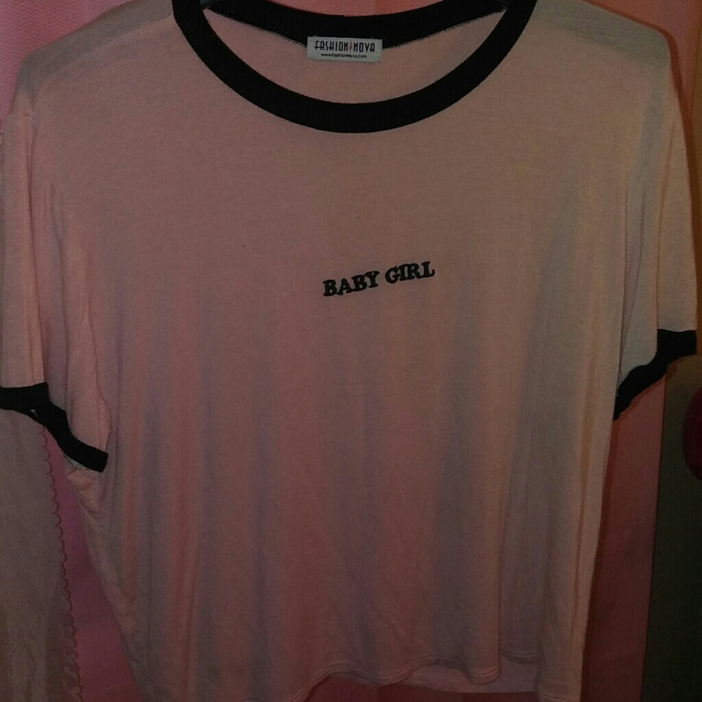 Pink ringer top